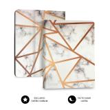 SUBBLIM - Funda con Teclado Keytab Pro BT Trendy Marmol Blanco