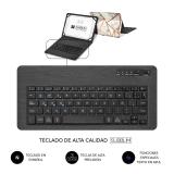 SUBBLIM - Funda con Teclado Keytab Pro BT Trendy Marmol Blanco