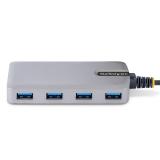 StarTech.com - Hub USB de 4 Puertos - USB 3.0 de 5Gbps - Alimentado por el Bus - Concentrador de 4 Puertos USB-A con Alimentació