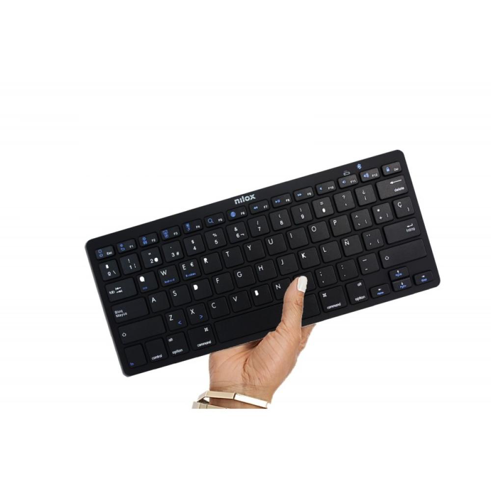 Nilox - Teclado Bluetooth Negro