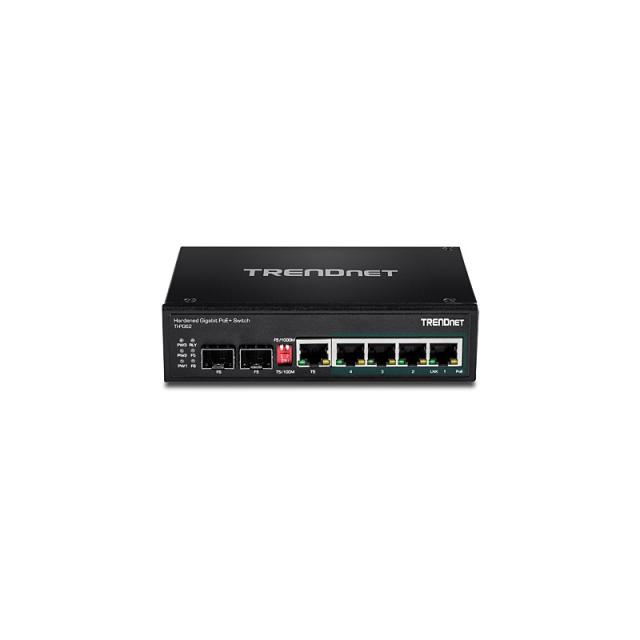 Trendnet - TI-PG62 switch No administrado Gigabit Ethernet (10/100/1000) Energía sobre Ethernet (PoE) Negro