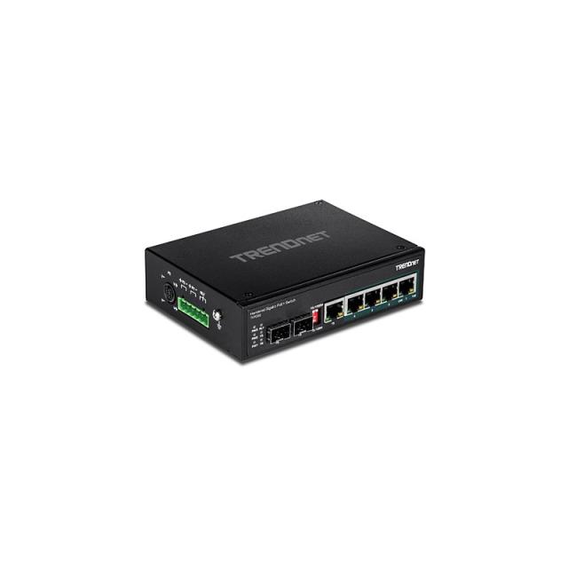 Trendnet - TI-PG62 switch No administrado Gigabit Ethernet (10/100/1000) Energía sobre Ethernet (PoE) Negro