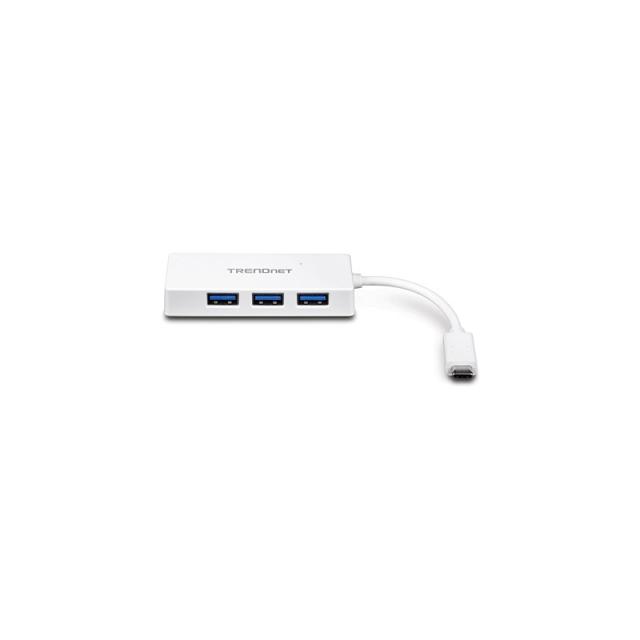 Trendnet - TUC-H4E hub de interfaz USB 3.2 Gen 1 (3.1 Gen 1) Type-C 5000 Mbit/s Blanco