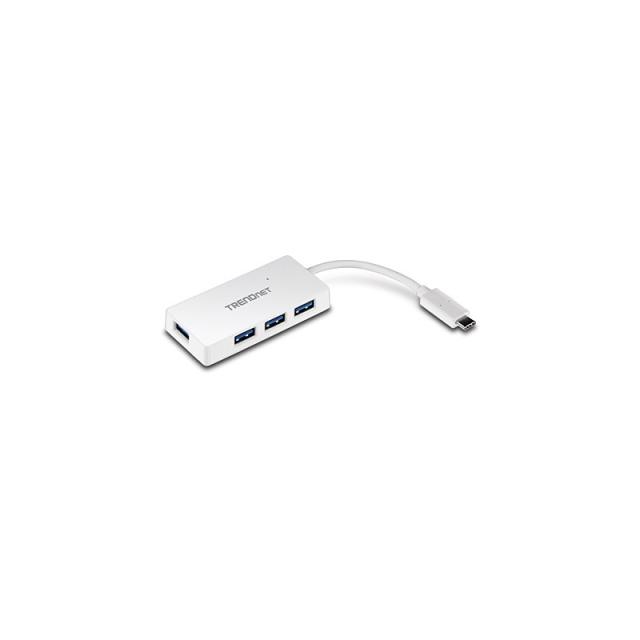 Trendnet - TUC-H4E hub de interfaz USB 3.2 Gen 1 (3.1 Gen 1) Type-C 5000 Mbit/s Blanco