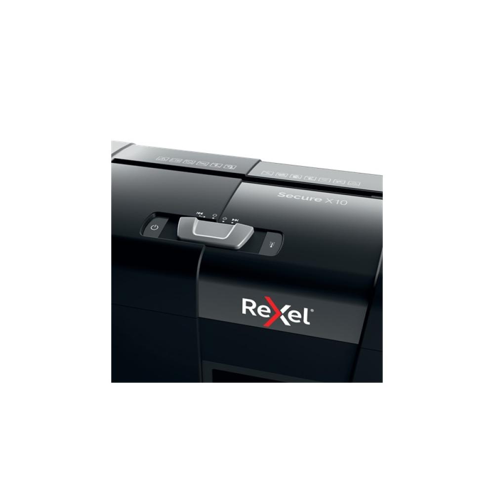 Rexel - Secure X10 triturador de papel Corte cruzado 68 dB Negro
