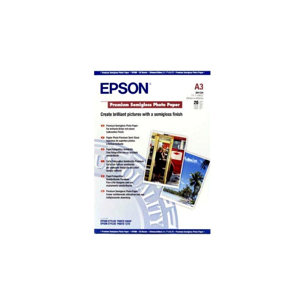 Epson - Premium Semigloss Photo Paper, DIN A3, 251 g/m², 20 hojas