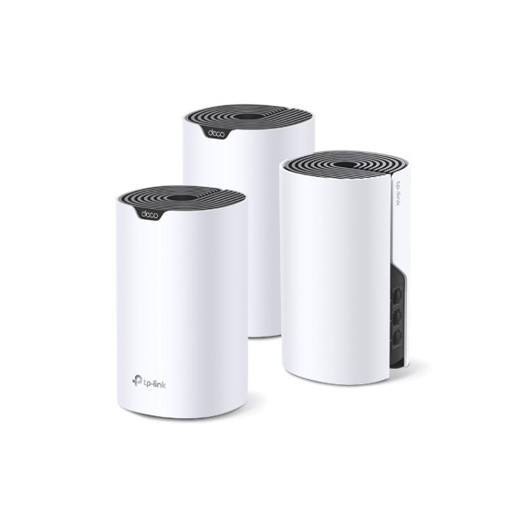 TP-Link - Deco S7 (3-pack) Doble banda (2,4 GHz / 5 GHz) Wi-Fi 5 (802.11ac) Blanco, Negro Interno