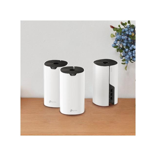 TP-Link - Deco S7 (3-pack) Doble banda (2,4 GHz / 5 GHz) Wi-Fi 5 (802.11ac) Blanco, Negro Interno