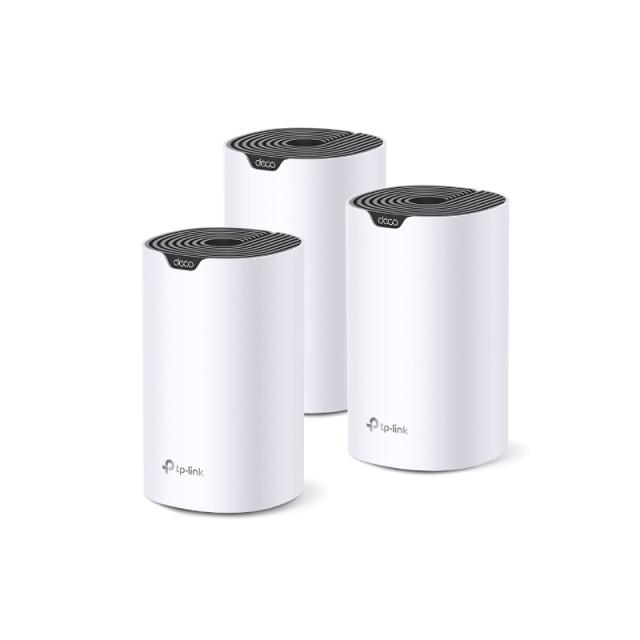 TP-Link - Deco S7 (3-pack) Doble banda (2,4 GHz / 5 GHz) Wi-Fi 5 (802.11ac) Blanco, Negro Interno