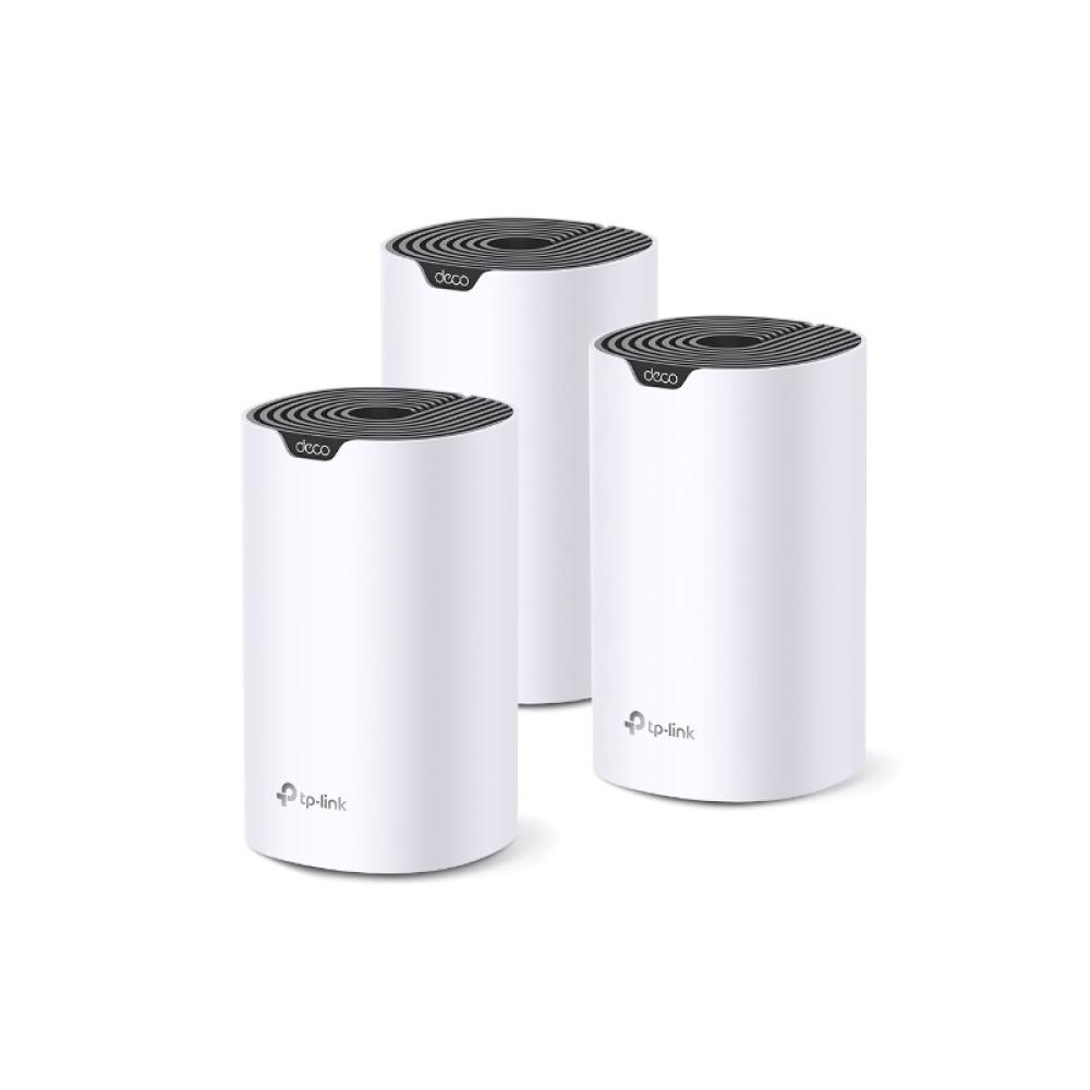 TP-Link - Deco S7 (3-pack) Doble banda (2,4 GHz / 5 GHz) Wi-Fi 5 (802.11ac) Blanco, Negro Interno
