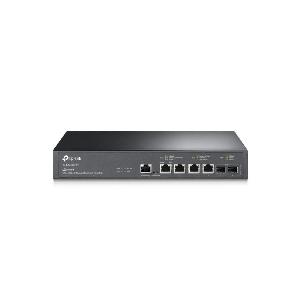 TP-Link - JetStream TL-SX3206HPP switch Gestionado L2+ 10G Ethernet (100/1000/10000) Energía sobre Ethernet (PoE) Negro