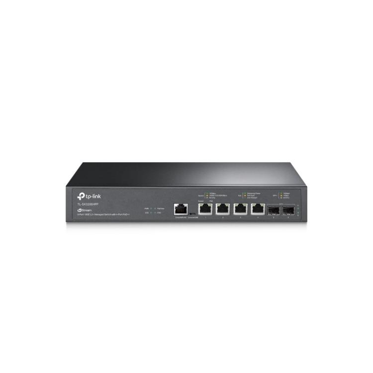 TP-Link - JetStream TL-SX3206HPP switch Gestionado L2+ 10G Ethernet (100/1000/10000) Energía sobre Ethernet (PoE) Negro