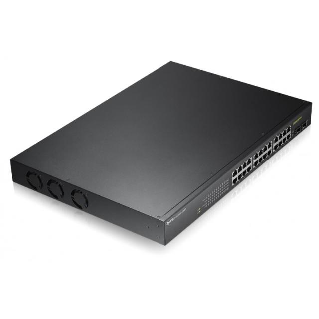 Zyxel - GS1900-24HP Gestionado L2 Gigabit Ethernet (10/100/1000) Energía sobre Ethernet (PoE) Negro