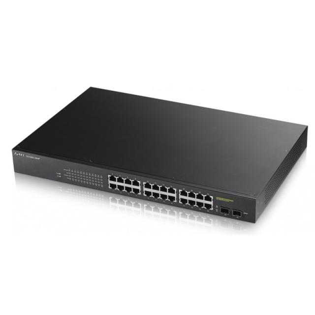 Zyxel - GS1900-24HP Gestionado L2 Gigabit Ethernet (10/100/1000) Energía sobre Ethernet (PoE) Negro