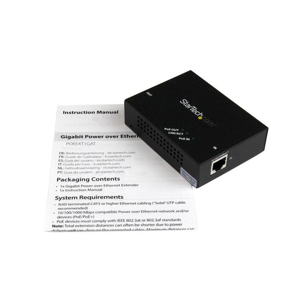 StarTech.com - Gigabit PoE+ Extender - 802.3at/af - 100m