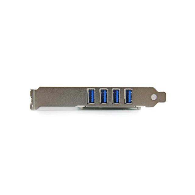 StarTech.com - Tarjeta Adaptador PCI Express PCI-E USB 3.0 con UASP de 4 Puertos - Alimentación SATA