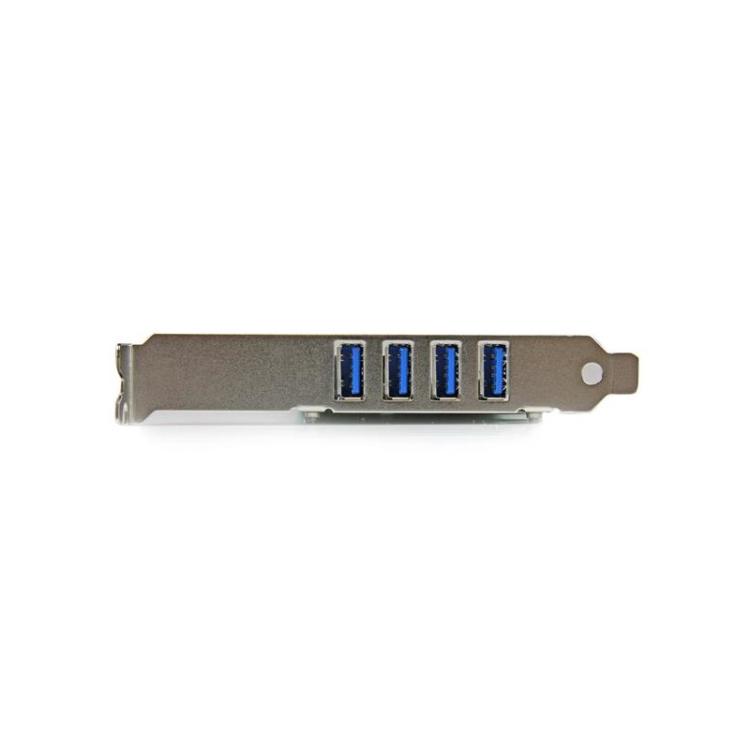 StarTech.com - Tarjeta Adaptador PCI Express PCI-E USB 3.0 con UASP de 4 Puertos - Alimentación SATA