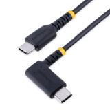 StarTech.com - Cable 15cm USB C Acodado - en Ángulo Recto - PD 60W - 3A - Cable USB-C de Carga Rápida - de Alta Resistencia - US
