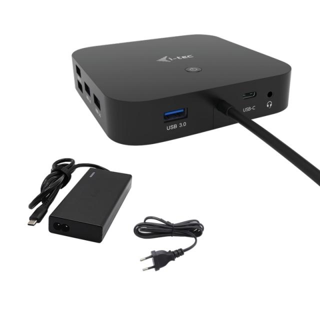 i-tec - USB-C HDMI DP Docking Station with Power Delivery 65W + Universal Charger 77 W
