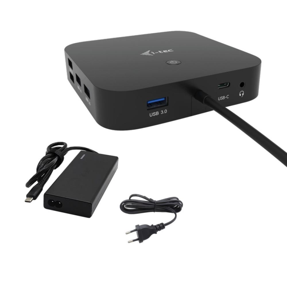 i-tec - USB-C HDMI DP Docking Station with Power Delivery 65W + Universal Charger 77 W