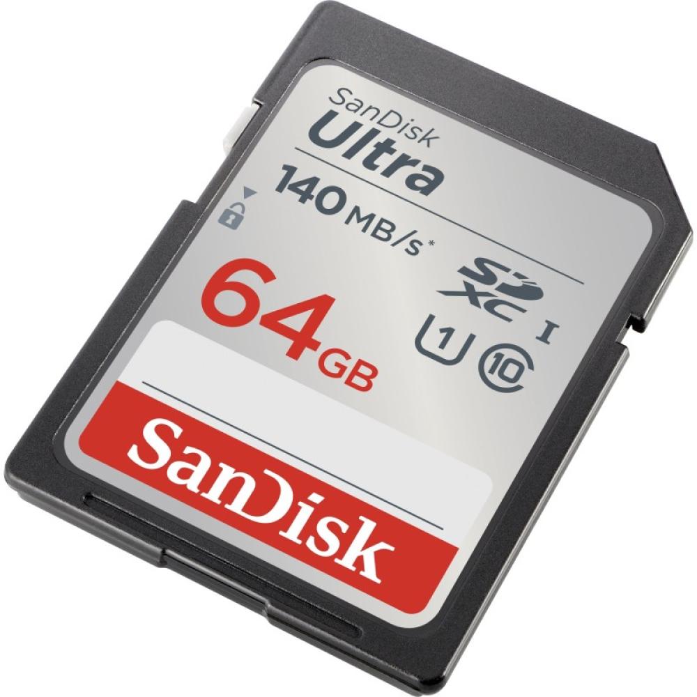 SanDisk - Ultra 64 GB SDXC UHS-I Clase 10 - SDSDUNB-064G-GN6IN