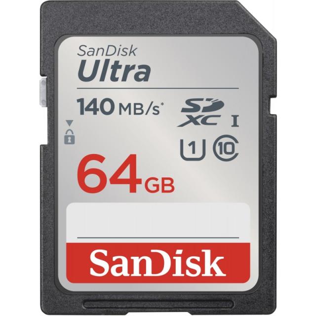 SanDisk - Ultra 64 GB SDXC UHS-I Clase 10 - SDSDUNB-064G-GN6IN
