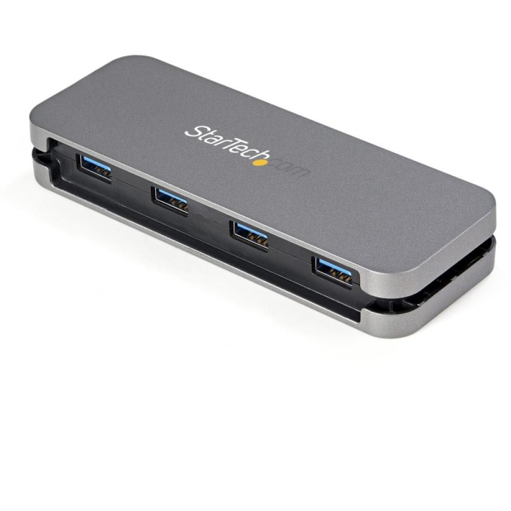 StarTech.com - Hub USB 3.0 de 4 Puertos USB-A - Ladrón USB 3.2 Gen 1 SuperSpeed de 5Gbps Portátil Tipo A - Alimentado por el Bus