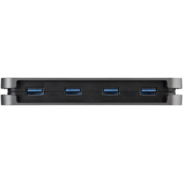 StarTech.com - Hub USB 3.0 de 4 Puertos USB-A - Ladrón USB 3.2 Gen 1 SuperSpeed de 5Gbps Portátil Tipo A - Alimentado por el Bus