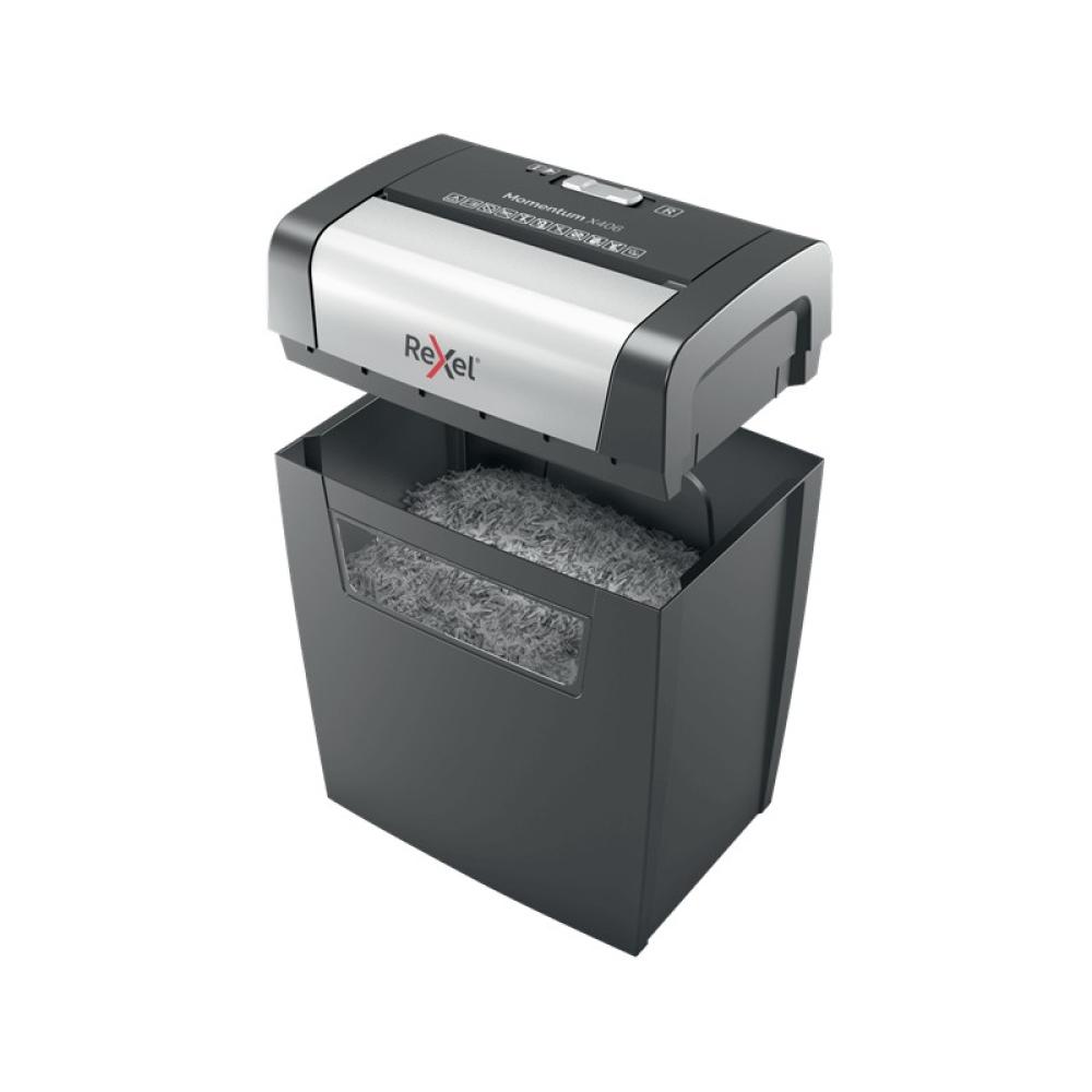 Rexel - Momentum X406 triturador de papel Corte en partículas 70 dB Azul, Gris