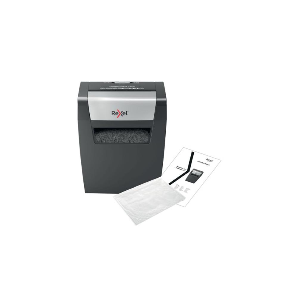 Rexel - Momentum X406 triturador de papel Corte en partículas 70 dB Azul, Gris