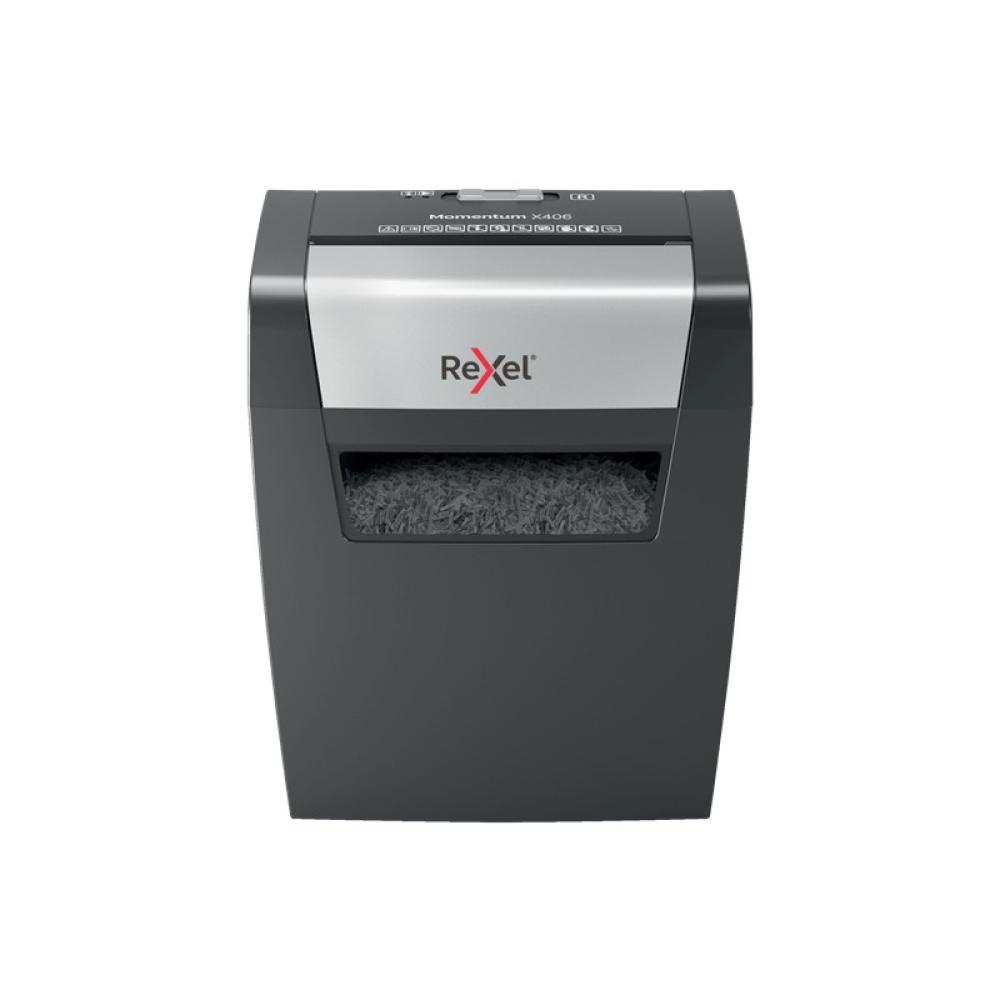 Rexel - Momentum X406 triturador de papel Corte en partículas 70 dB Azul, Gris