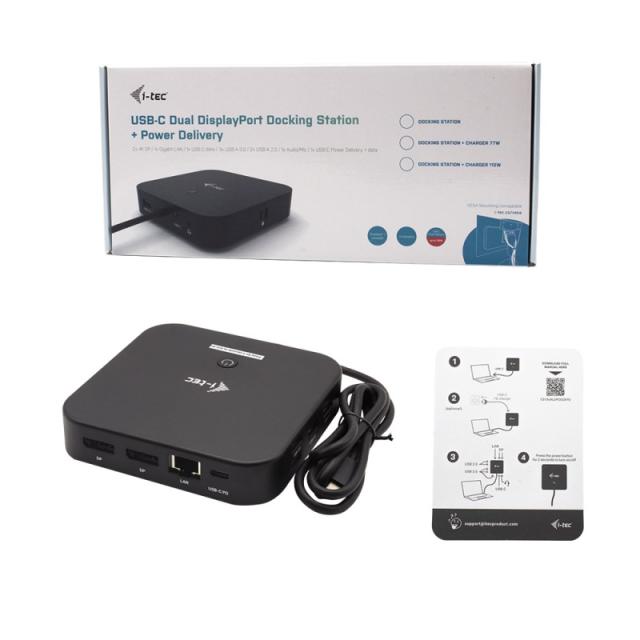 i-tec - USB-C Dual Display Docking Station with Power Delivery 100 W