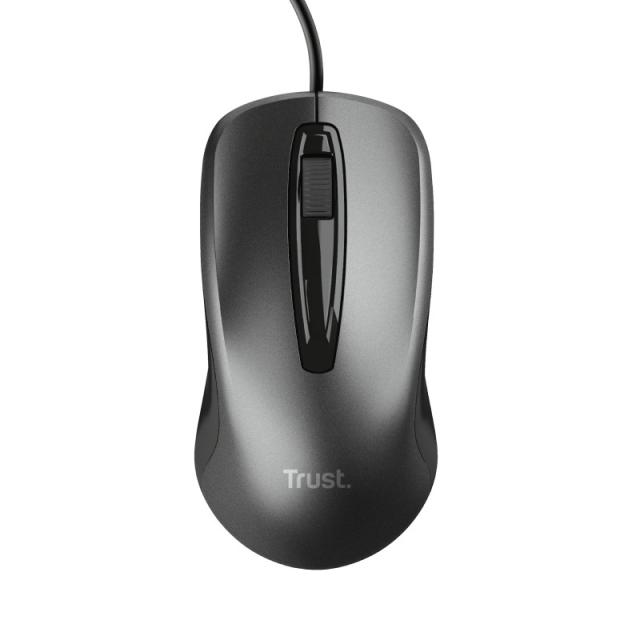 Trust - 24657 ratón Oficina Ambidextro USB tipo A Óptico 1200 DPI