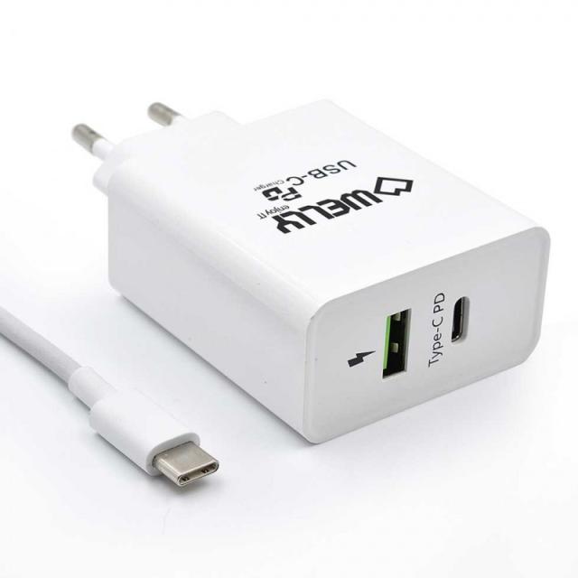 Welly Enjoy IT - WY11100 cargador de dispositivo móvil Universal Blanco Corriente alterna Carga rápida Interior