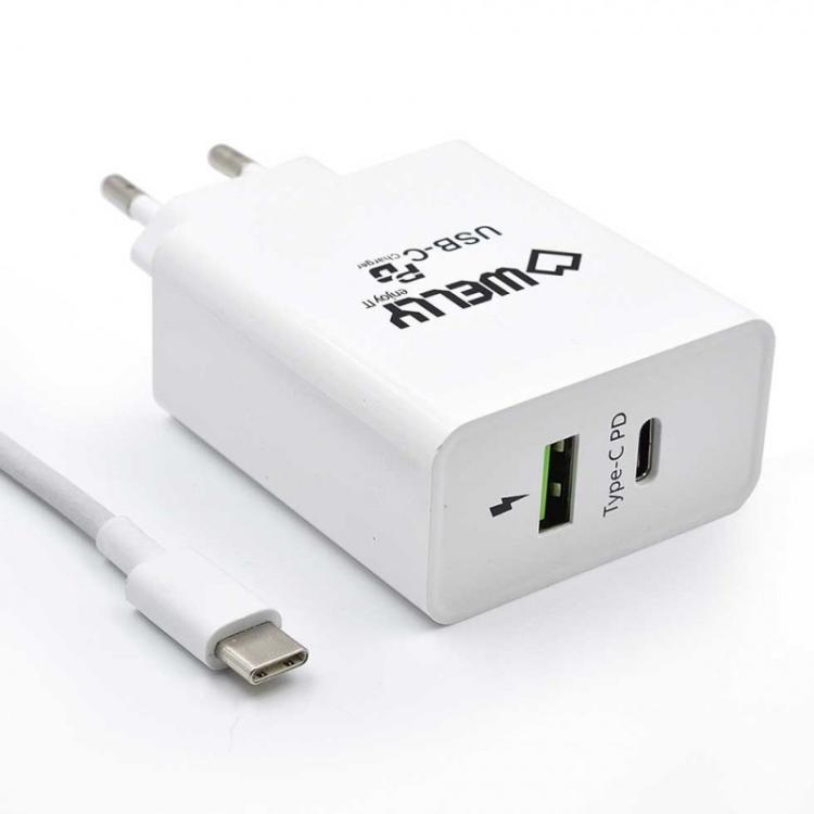 Welly Enjoy IT - WY11100 cargador de dispositivo móvil Universal Blanco Corriente alterna Carga rápida Interior