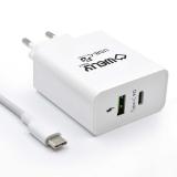 Welly Enjoy IT - WY11100 cargador de dispositivo móvil Universal Blanco Corriente alterna Carga rápida Interior