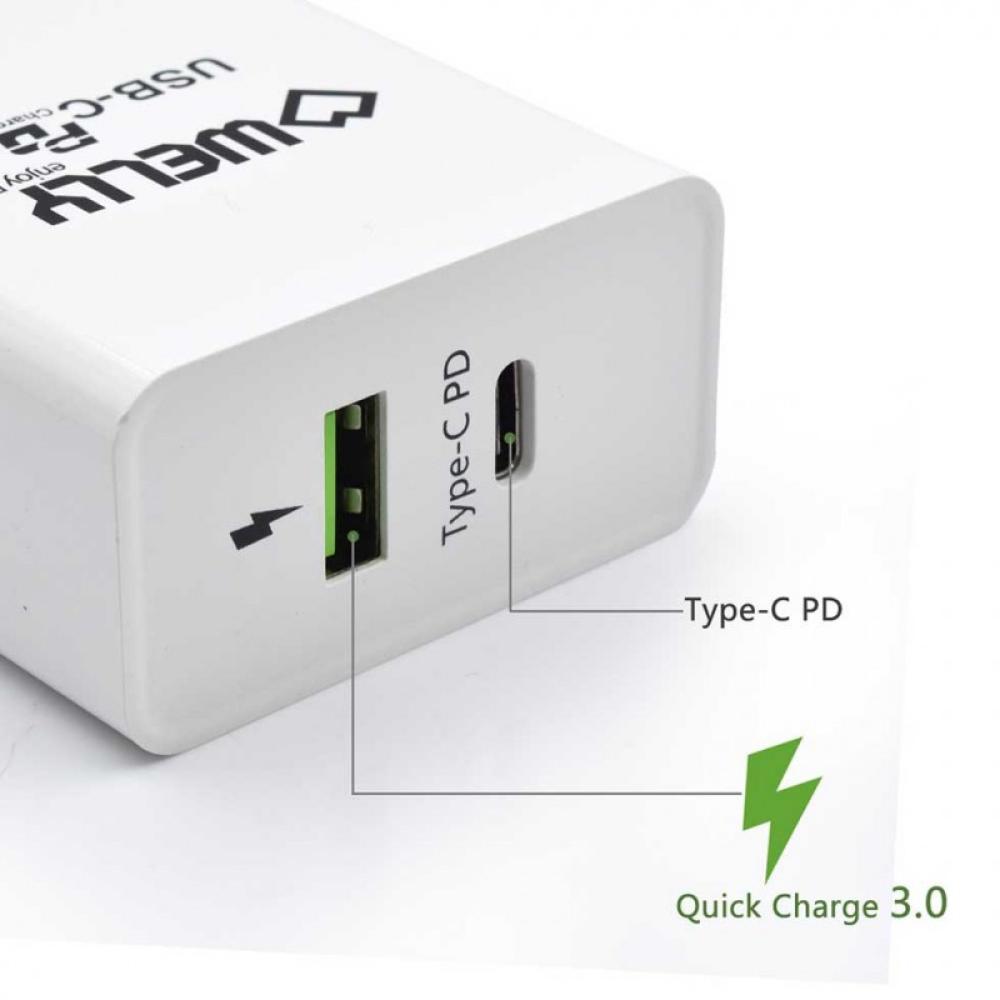 Welly Enjoy IT - WY11100 cargador de dispositivo móvil Universal Blanco Corriente alterna Carga rápida Interior