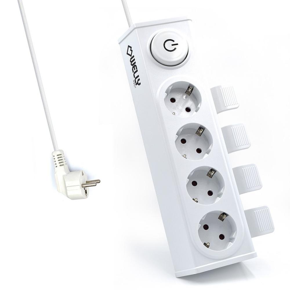 Welly Enjoy IT - WY13160 base múltiple 1,5 m 4 salidas AC Interior Blanco