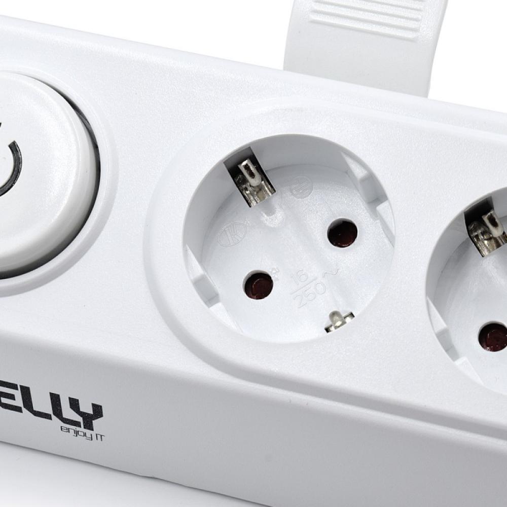 Welly Enjoy IT - WY13160 base múltiple 1,5 m 4 salidas AC Interior Blanco