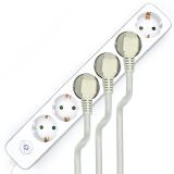 Welly Enjoy IT - WY13166 base múltiple 1,5 m 6 salidas AC Interior Plata, Blanco