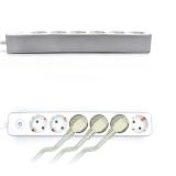 Welly Enjoy IT - WY13166 base múltiple 1,5 m 6 salidas AC Interior Plata, Blanco