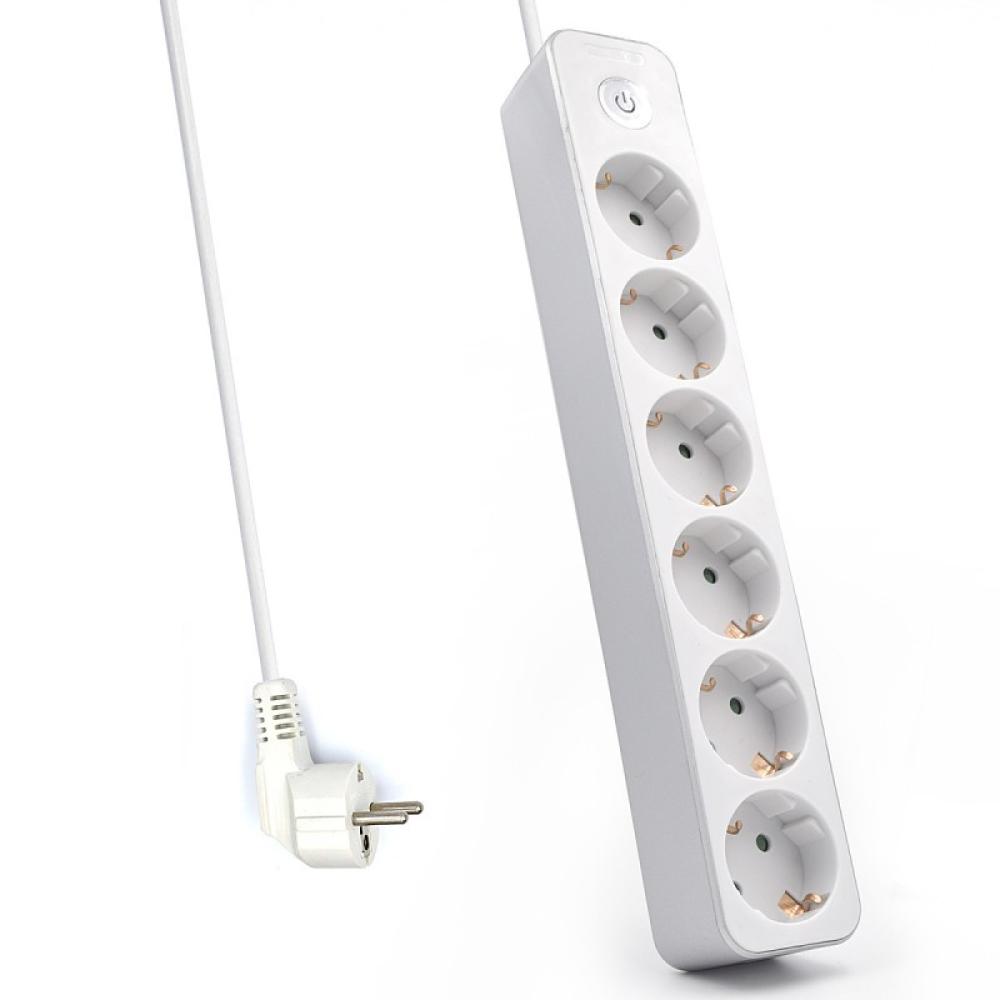 Welly Enjoy IT - WY13166 base múltiple 1,5 m 6 salidas AC Interior Plata, Blanco