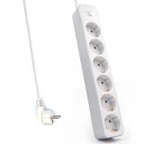 Welly Enjoy IT - WY13166 base múltiple 1,5 m 6 salidas AC Interior Plata, Blanco