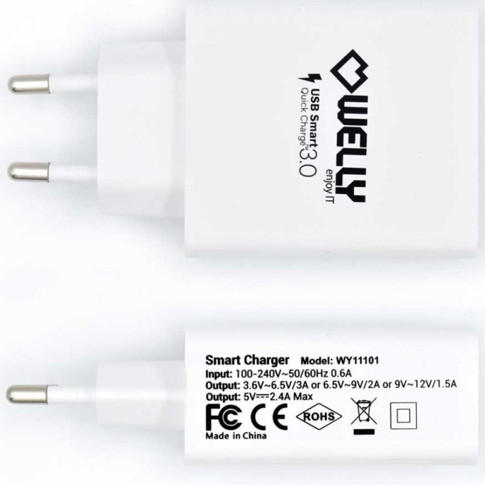 Welly Enjoy IT - WY11101 cargador de dispositivo móvil Blanco Corriente alterna Carga rápida Interior