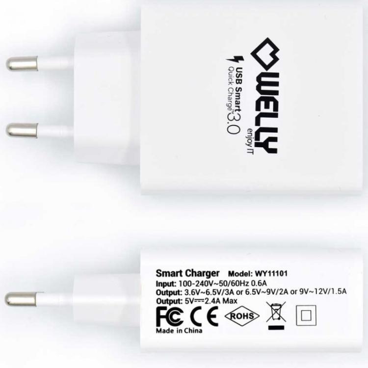 Welly Enjoy IT - WY11101 cargador de dispositivo móvil Blanco Corriente alterna Carga rápida Interior