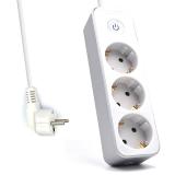 Welly Enjoy IT - WY13163 base múltiple 1,5 m 3 salidas AC Interior Plata, Blanco