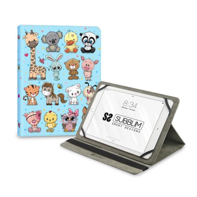 SUBBLIM - Funda Tablet Universal TRENDY CASE ANIMALS 11"