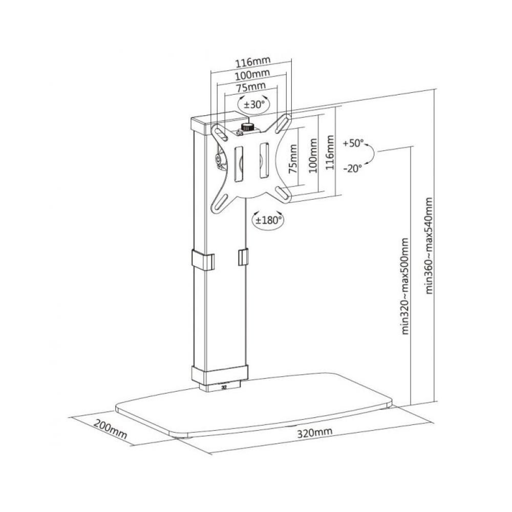 Equip - Soporte de monitor independiente de 17"-32