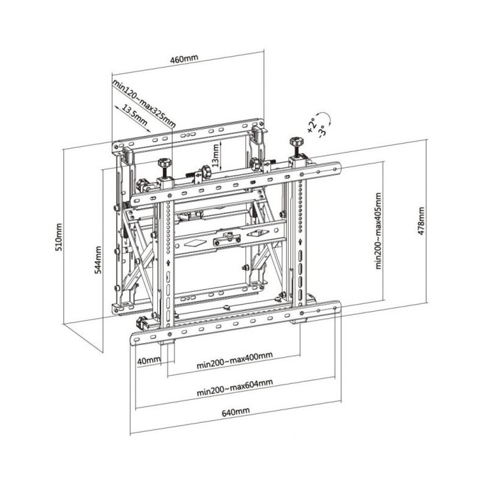 Equip - Soporte de pared para vídeo pop-out de 45"-70