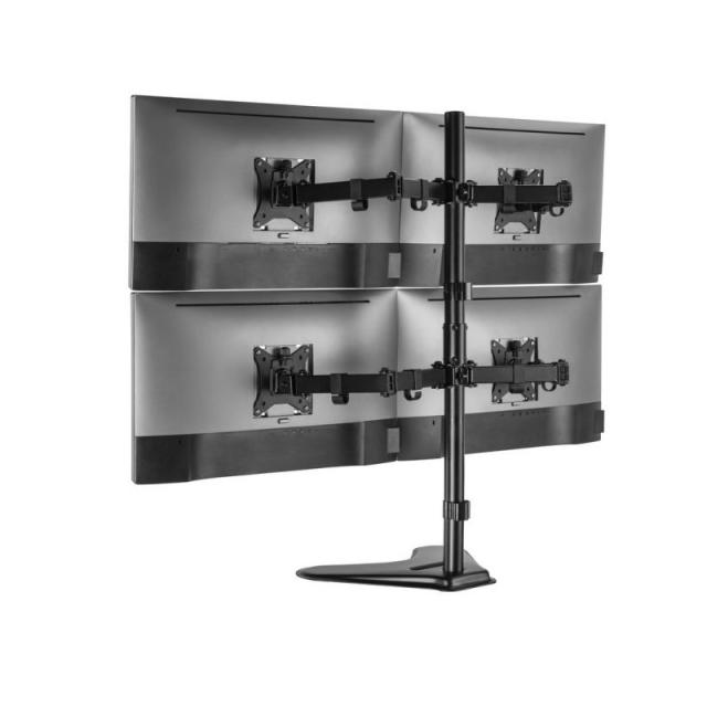 Equip - Soporte de mesa articulado para monitor cuádruple de 17"-32
